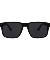 Rectangular Stoke Bifocal Rectangular Reading Sunglasses- Black- 57 mm + 1 - CM1964ZL8Z9 $24.94