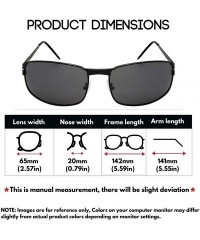 Rectangular Aviator BG20044S FM 1 BLK - Black Frame/Grey Flash Mirrored Lens - C911KBPUI21 $8.04