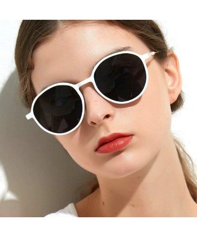 Round Women Nearsighted sunglasses Myopic Polarized Sunglasses Brand Designer Small frame Round glasses - CE18SMZ4TKQ $18.74