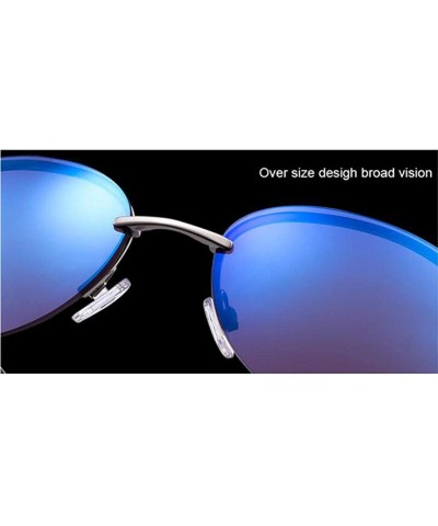 Aviator Polarized wide-leg sunglasses- stainless steel frame wide leg sunshade - C - CF18RX9UIOI $52.16