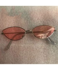 Oversized Metal Frame Women Cat Eye Sunglasses Cute Sexy Summer Retro Small Black Red Cateye Sun Glasses UV400 - Yellow - CR1...