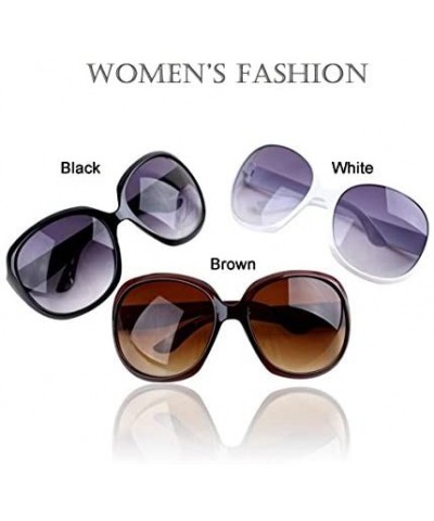 Oversized Women's Retro Vintage Style Shades Fashion Oversized Sunglasses Outdoor Driving Eyewear Glasses - Black - C918U3CRK...