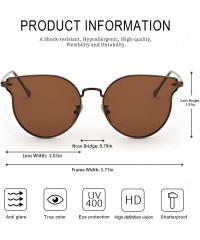 Cat Eye Fashion Cat Eye Sunglasses for Women - Polarized Mirrored Flat Lens Eyewear - UV400 Protection Eye Glasses - CD18T84N...