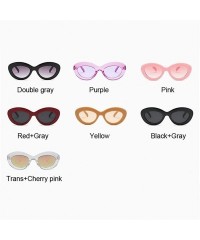 Oval Cateye Women Sunglasses Classic Retro Vintage Oval Sunglasses For Women Eeywear Top Quality UV400 - Pink - CG198UKLQ4D $...