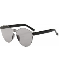 Round Unisex Fashion Candy Colors Round Outdoor Sunglasses Sunglasses - Silver - C9190S5NHR8 $12.86