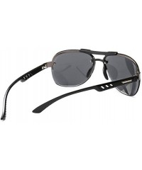 Round Men Large Pilot Sunglasses Male Shades UV400 Lens Fashion Vintage Eyewear - Double Brown - CJ199Q0WWAA $9.78