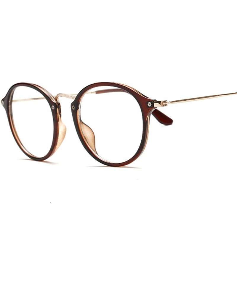 Men Vintage Round Glasses Frame Women Lens Myopia Optical Mirror Simple  Metal Cat Eye Clear Eyewear Frames - CM198A3O3S0