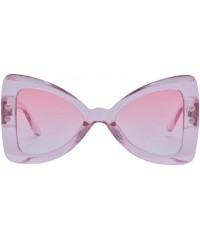 Butterfly Women's Oversize Large Bow Tie Shape Tinted Lens Butterfly Sunglasses - Pink - CW1898Z8SI9 $12.16