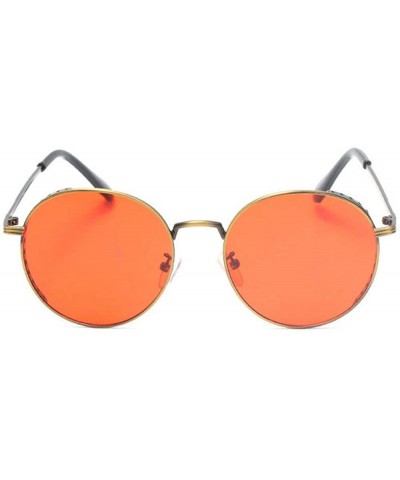 Goggle 2019 New Metal Round Hollow Punk Style Trend Sunglasses Women Sunglasses Mens Goggle - Red - CI18YEZ3QDI $15.16