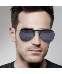 Oval Polarization Sunglasses Anti Glare Protection Suitable - Black - CE18E9L7DMQ $8.54