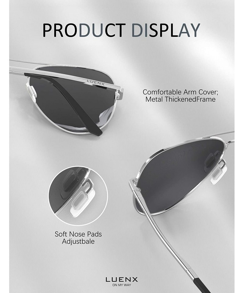Aviator Sunglasses for Men Women Polarized - UV 400 Protection